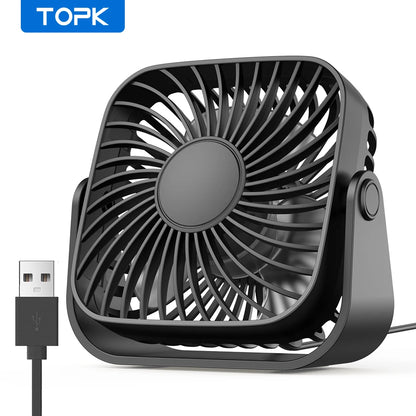 CoolFlow 360 – Ultra-Quiet Portable Fan for Desk, Bedroom & Camping