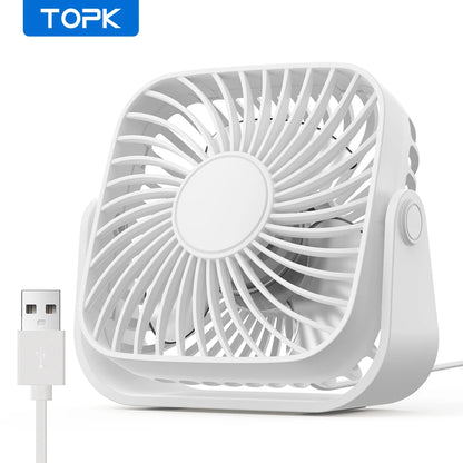 CoolFlow 360 – Ultra-Quiet Portable Fan for Desk, Bedroom & Camping
